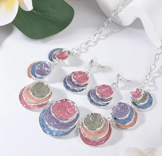 Luxurious Artisan Layered Pendant & Earring Sets