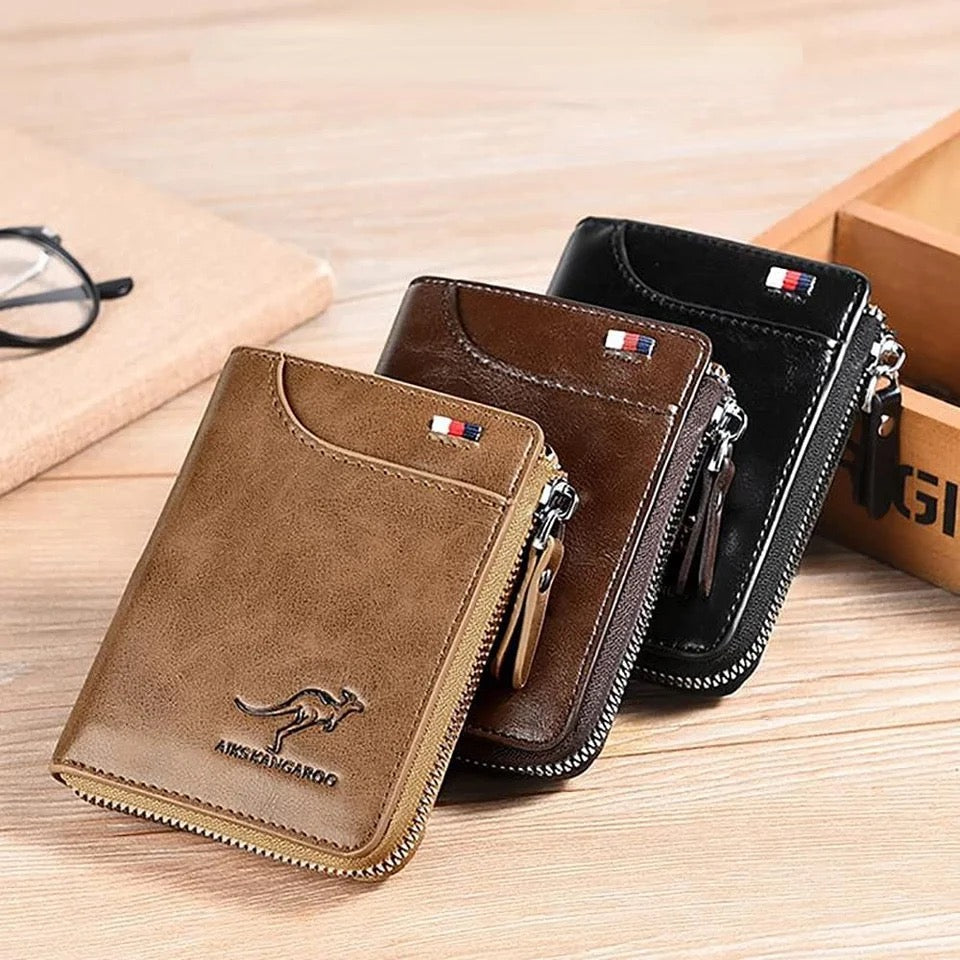 Men s Kangaroo RFID Imitation Leather Wallets