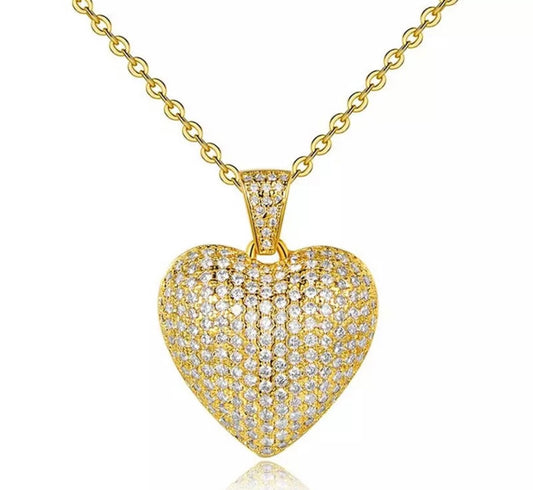Luxury Cubic Zirconia Heart Pendant