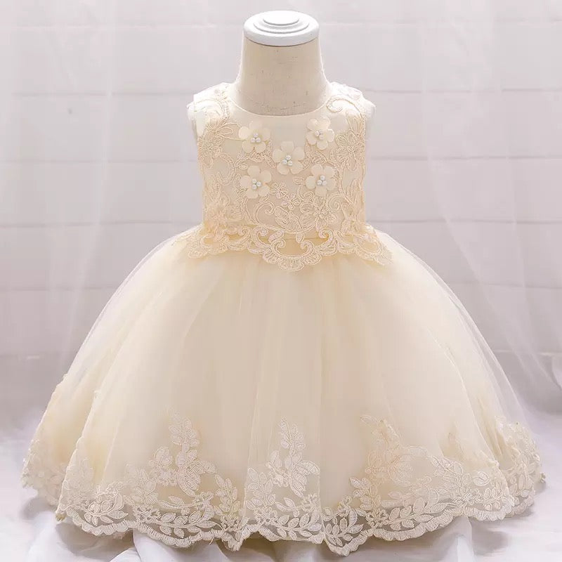 Toddler Beaded Flower Party Dress