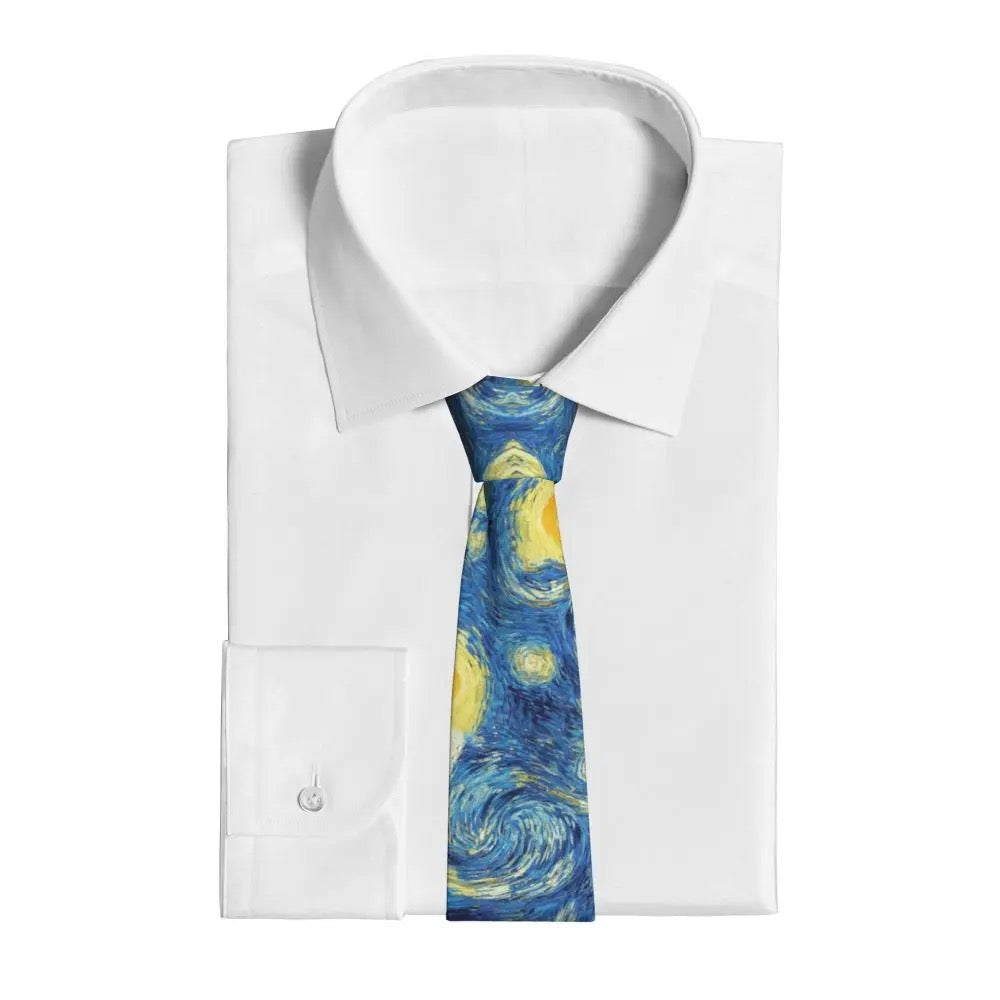 Van Gogh Starry Night Oil Painting Necktie