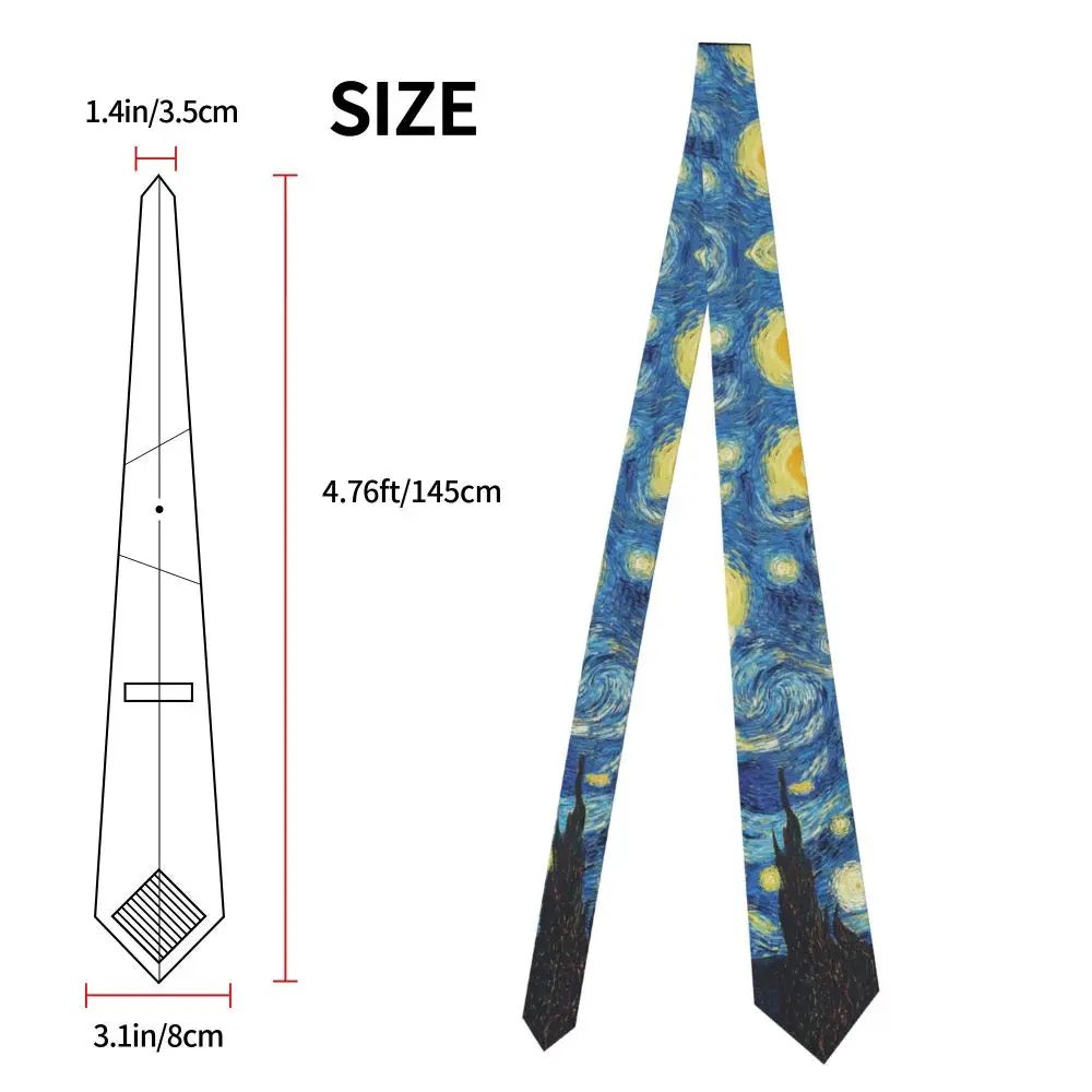 Van Gogh Starry Night Oil Painting Necktie