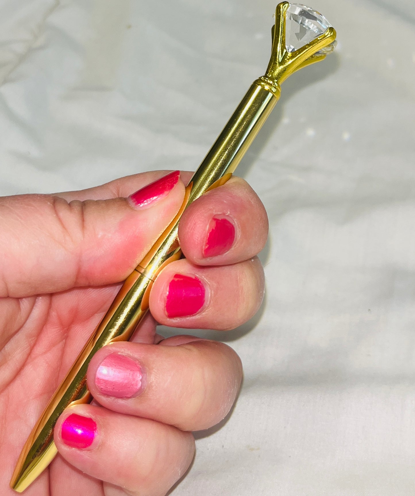 Wedding Registry Gold-Tone Crystal Pen