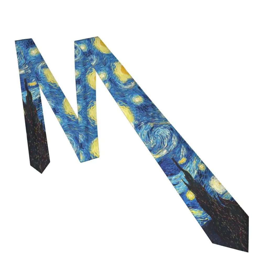 Van Gogh Starry Night Oil Painting Necktie