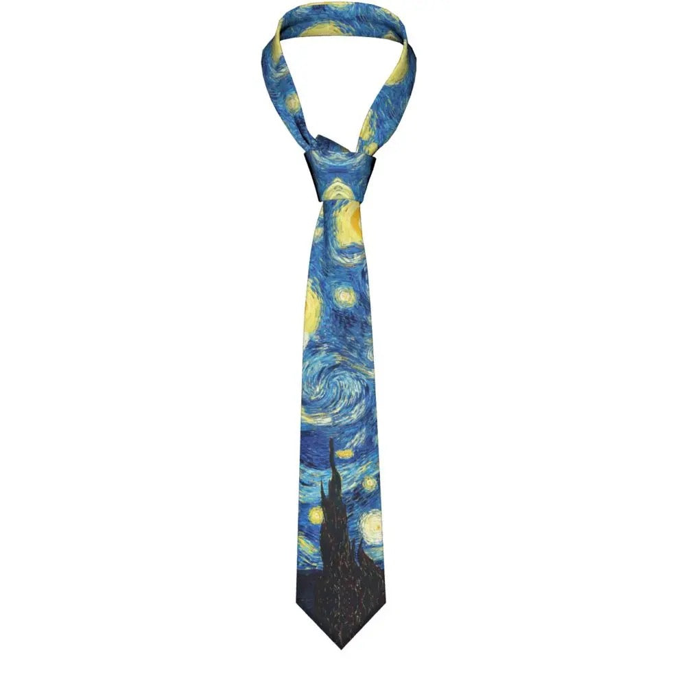 Van Gogh Starry Night Oil Painting Necktie