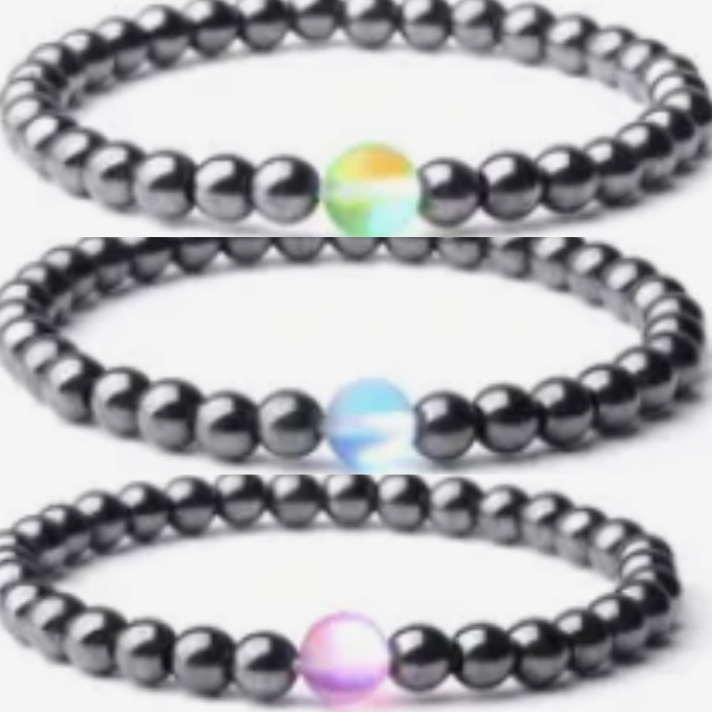 Natural Stone Hematite Magnetic Therapy Bracelet