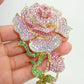 Exquisite Zircon Pink Rose Flower Brooch