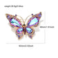 Crystal Violet Blue Butterfly Brooch