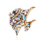 Rhinestone Tropical Fish Brooch