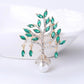 Crystal Fortune Crystal Tree with Simulated Pearl Brooch