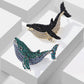 Colours of the Sea Rhinestone Whale Brooch