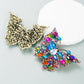 Vintage Luxury Large Crystal Butterfly Brooch & Pendant