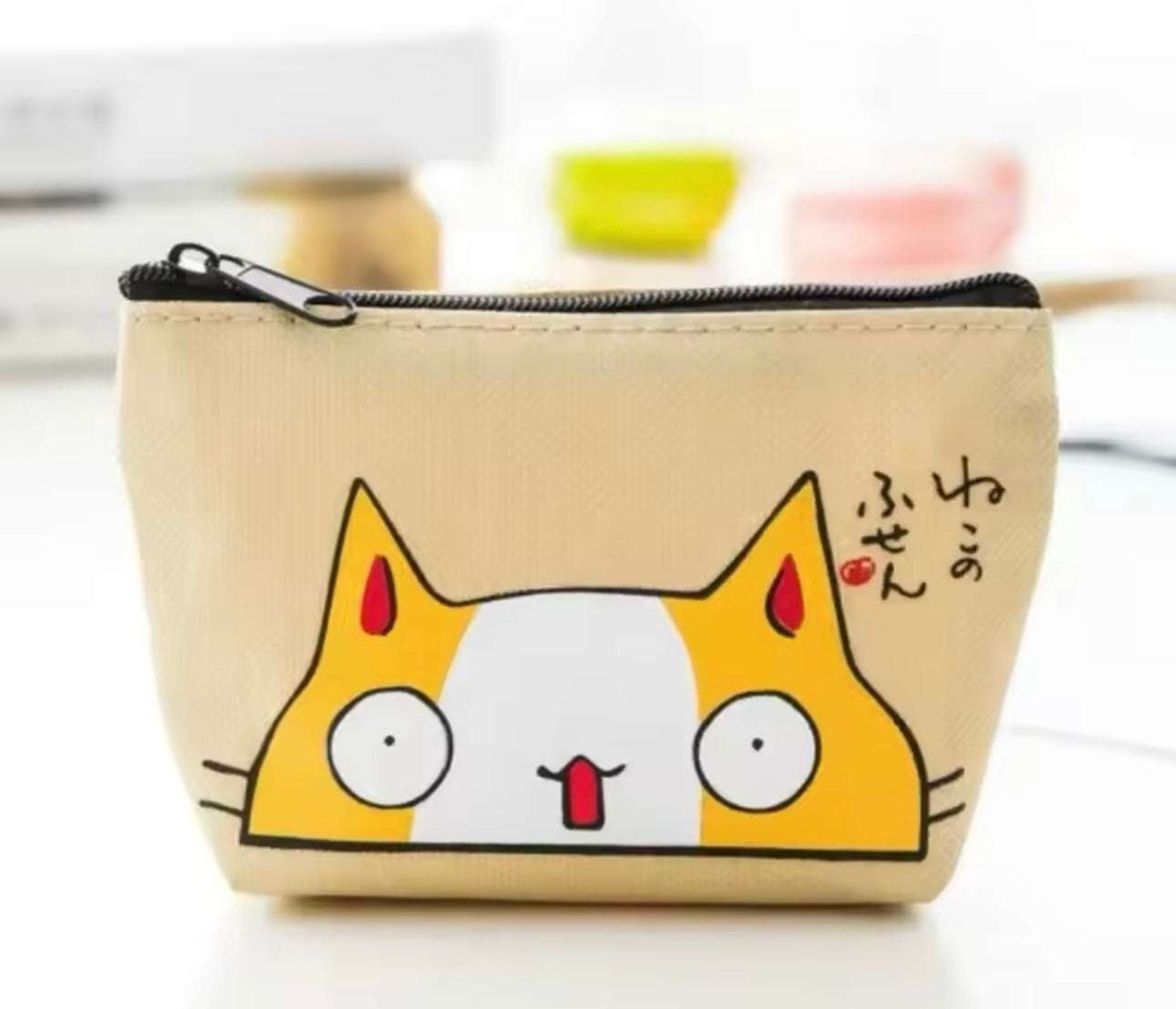 Cat Canvas Coin Pouch