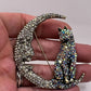 Vintage Rhinestone Crescent Cat Brooch