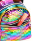 Multi-Coloured Sequin Decorated Zipper Fashion Backpack