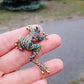 Tree Frog Rhinestone Brooch