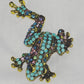 Tree Frog Rhinestone Brooch