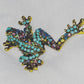 Tree Frog Rhinestone Brooch