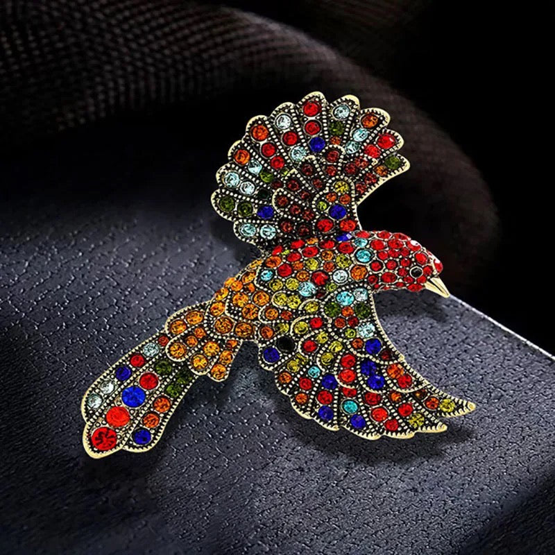 Soaring Eagle Rhinestone Brooch