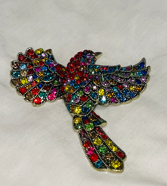 Soaring Eagle Rhinestone Brooch