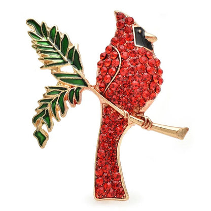 Cardinal Rhinestone Brooches