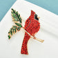 Cardinal Rhinestone Brooches