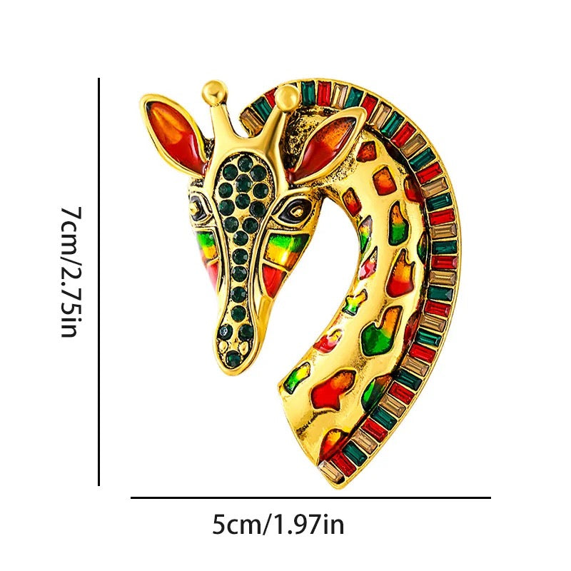 Aztec Brilliance Giraffe Brooch