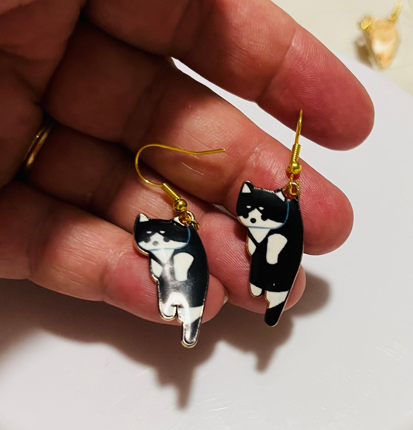 Cuddle Cat Artisan Earrings