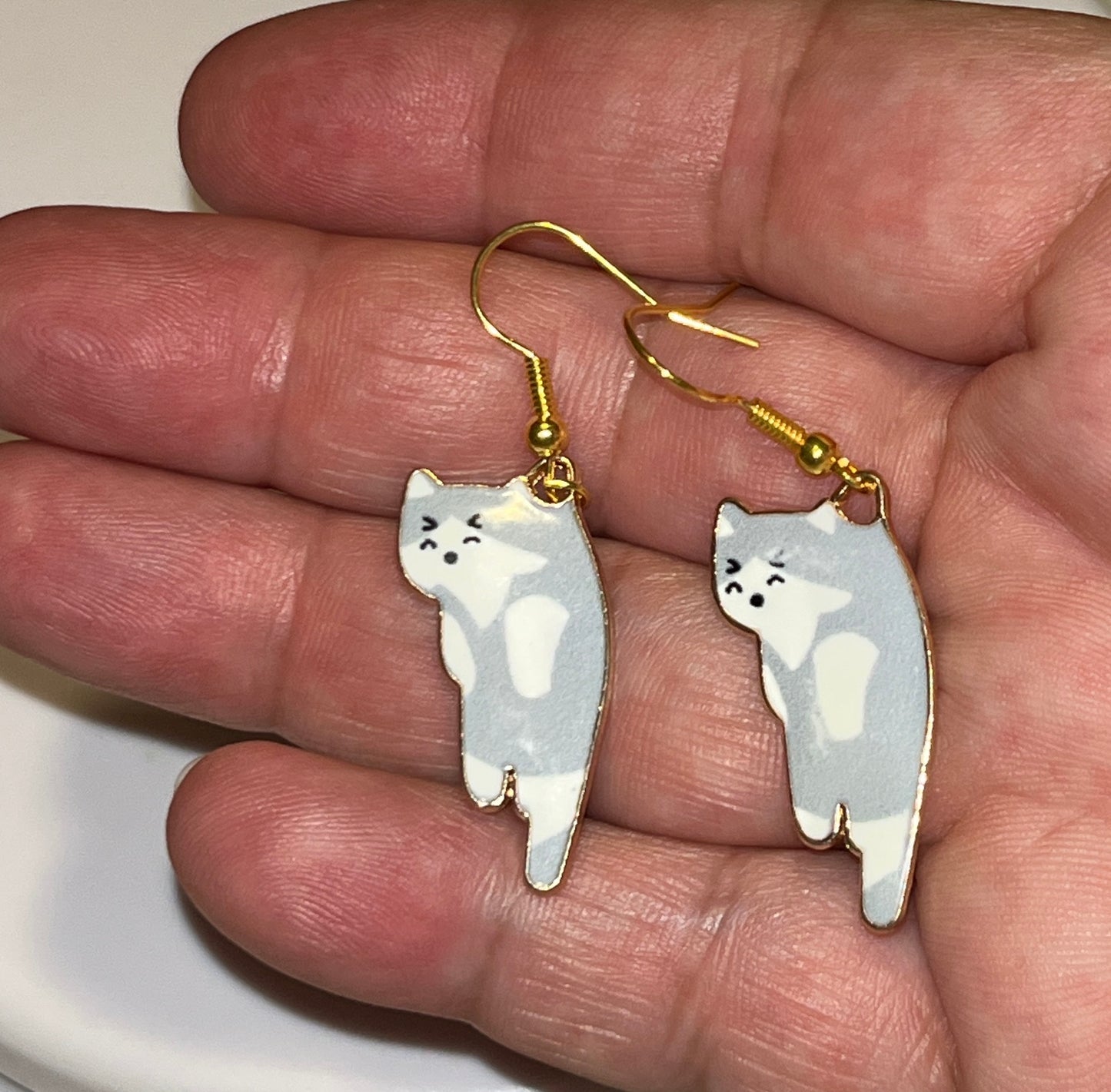 Cuddle Cat Artisan Earrings