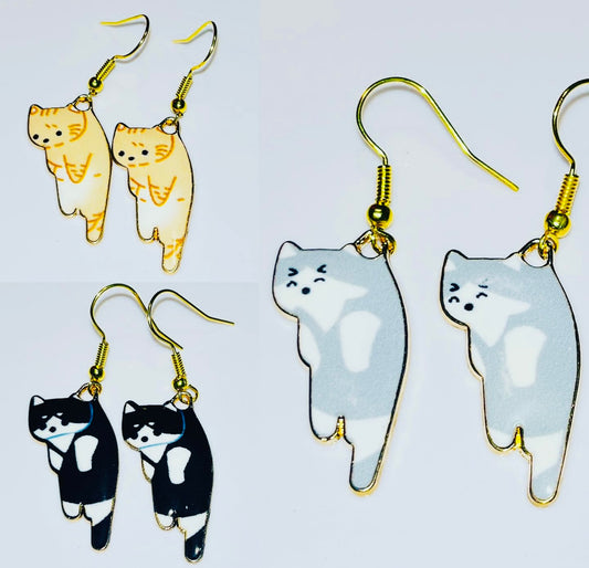 Cuddle Cat Artisan Earrings