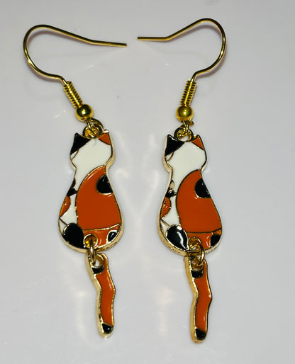 Calico Cat Artisan Earrings