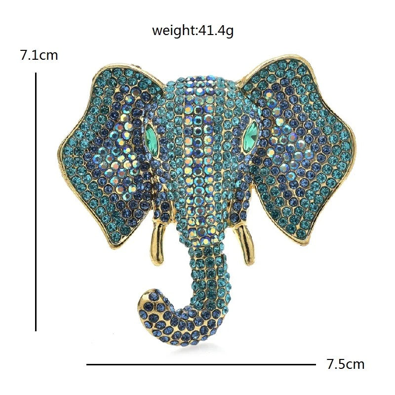 Elephant Rhinestone Brooch