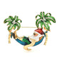 Tropical Sleeping Santa Brooch