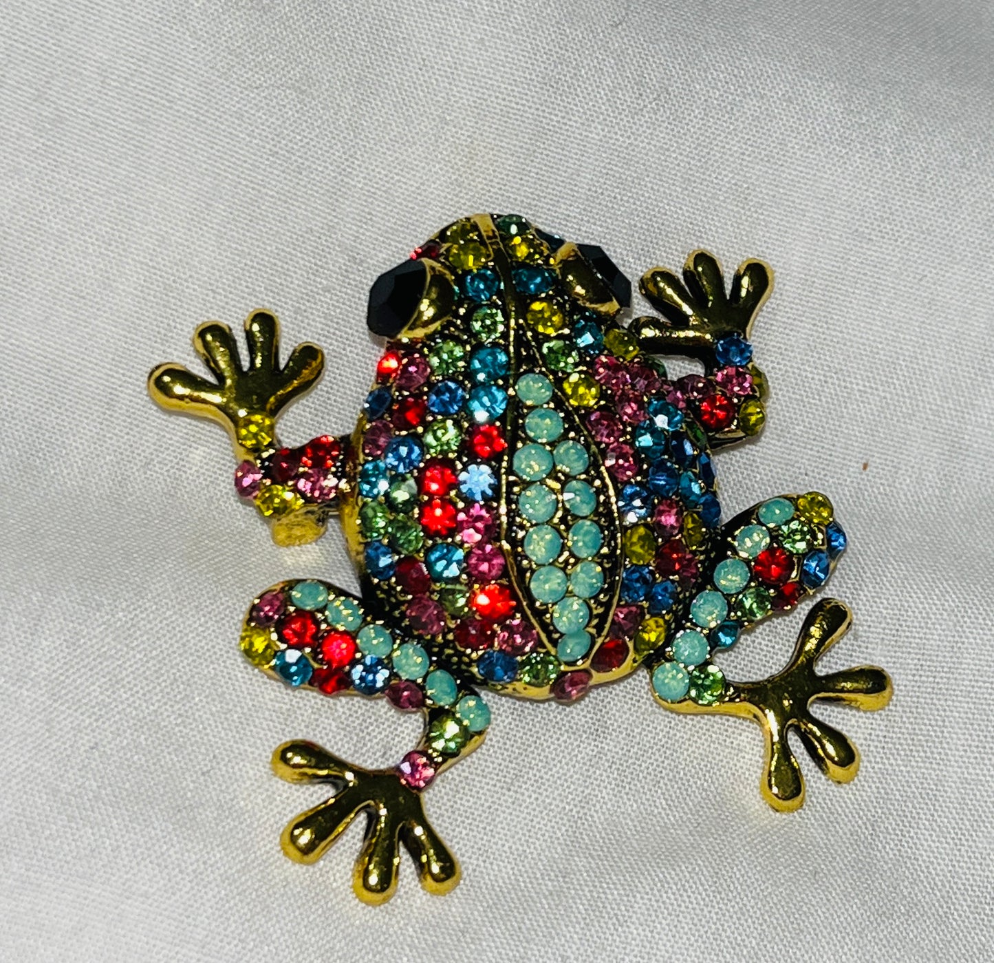 Fabulous Frog Rhinestone Brooch & Pendant