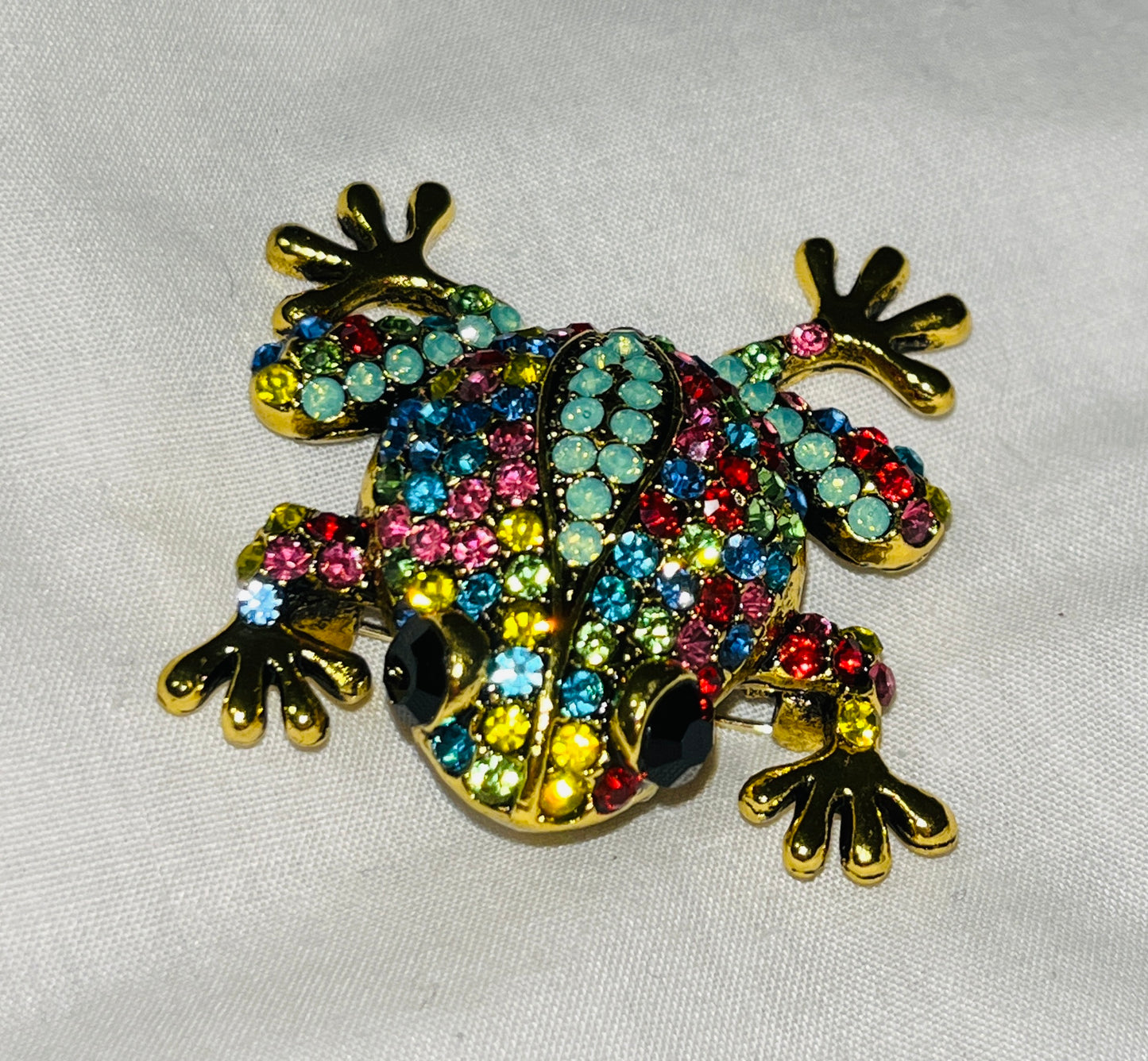 Fabulous Frog Rhinestone Brooch & Pendant