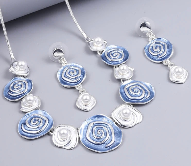 Luxurious Artisan Layered Pendant & Earring Sets