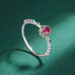 925S Fuchsia Oval Zircon Rainbow Ring