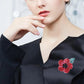 Rhinestone Poppy Brooch