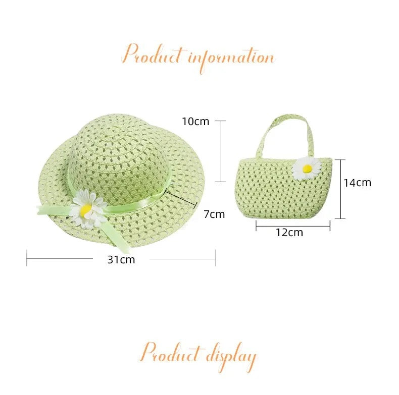 Tea Party Straw Sun Hats & Purses