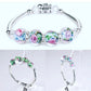 Vintage European Glass Charm Bracelet