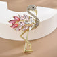 Flamingo Rhinestone Brooch