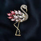 Flamingo Rhinestone Brooch