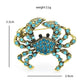 Crab Rhinestone Brooch