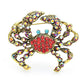 Crab Rhinestone Brooch