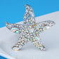 Sparkling Starfish Rhinestone Brooch & Pendant