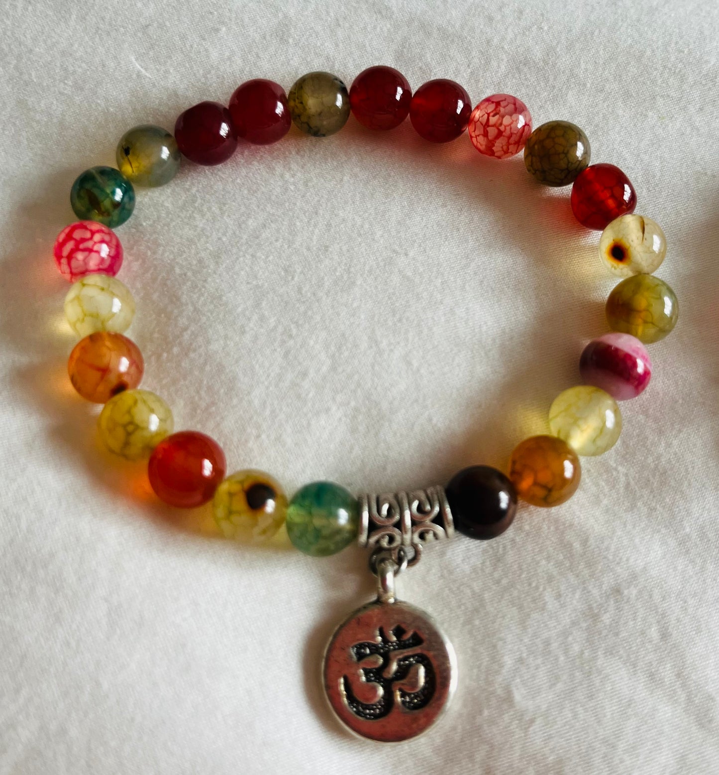 Peacock Agate Natural Stone Bracelet