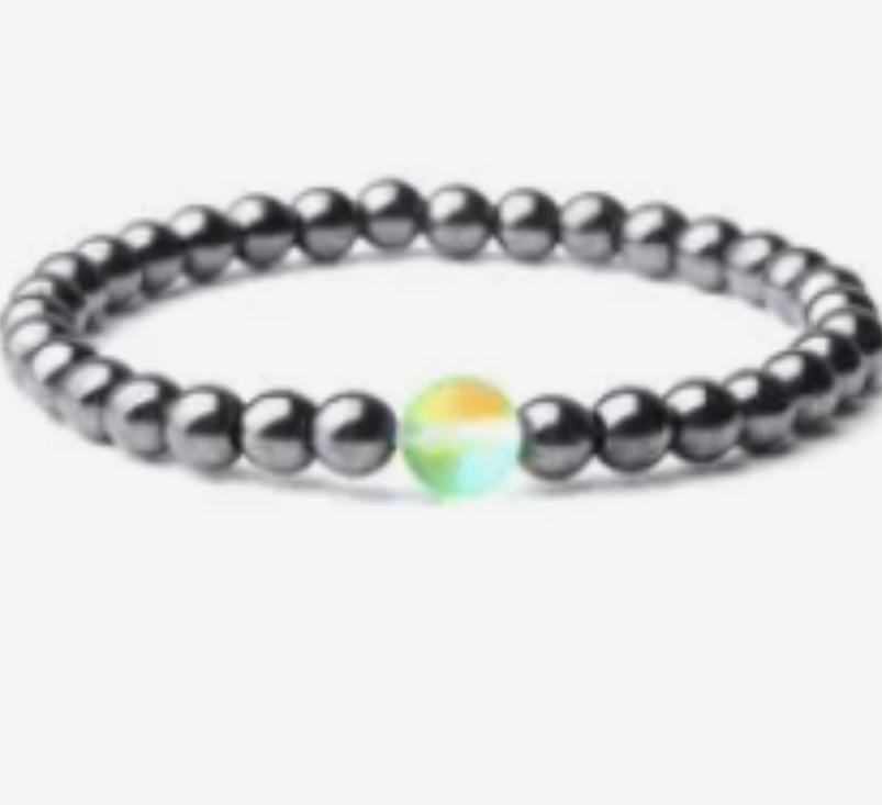 Natural Stone Hematite Magnetic Therapy Bracelet