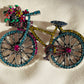 Flower Basket Rhinestone Bicycle Brooch