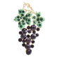 “Grapes On The Vine” Rhinestone Brooch