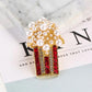 Movie Night Popcorn Brooch